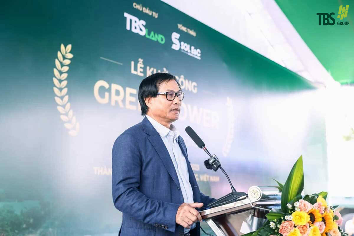 Ông Nguyễn Bá Dương - Chủ tịch sáng lập SOL E&C phát biểu tại sự kiện