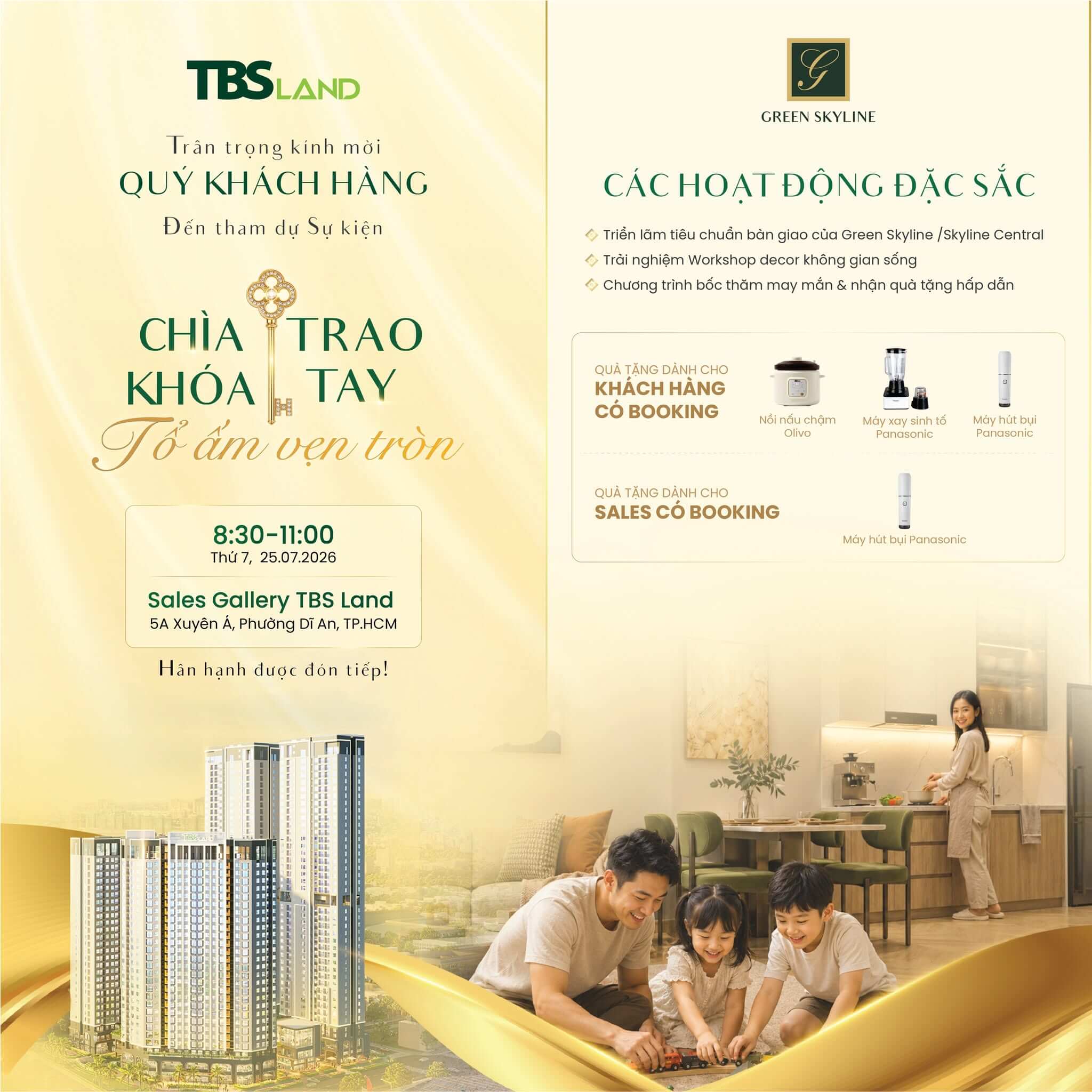 "CHÌA KHÓA TRAO TAY - TỔ ẤM VẸN TRÒN" CÙNG GREEN SKYLINE