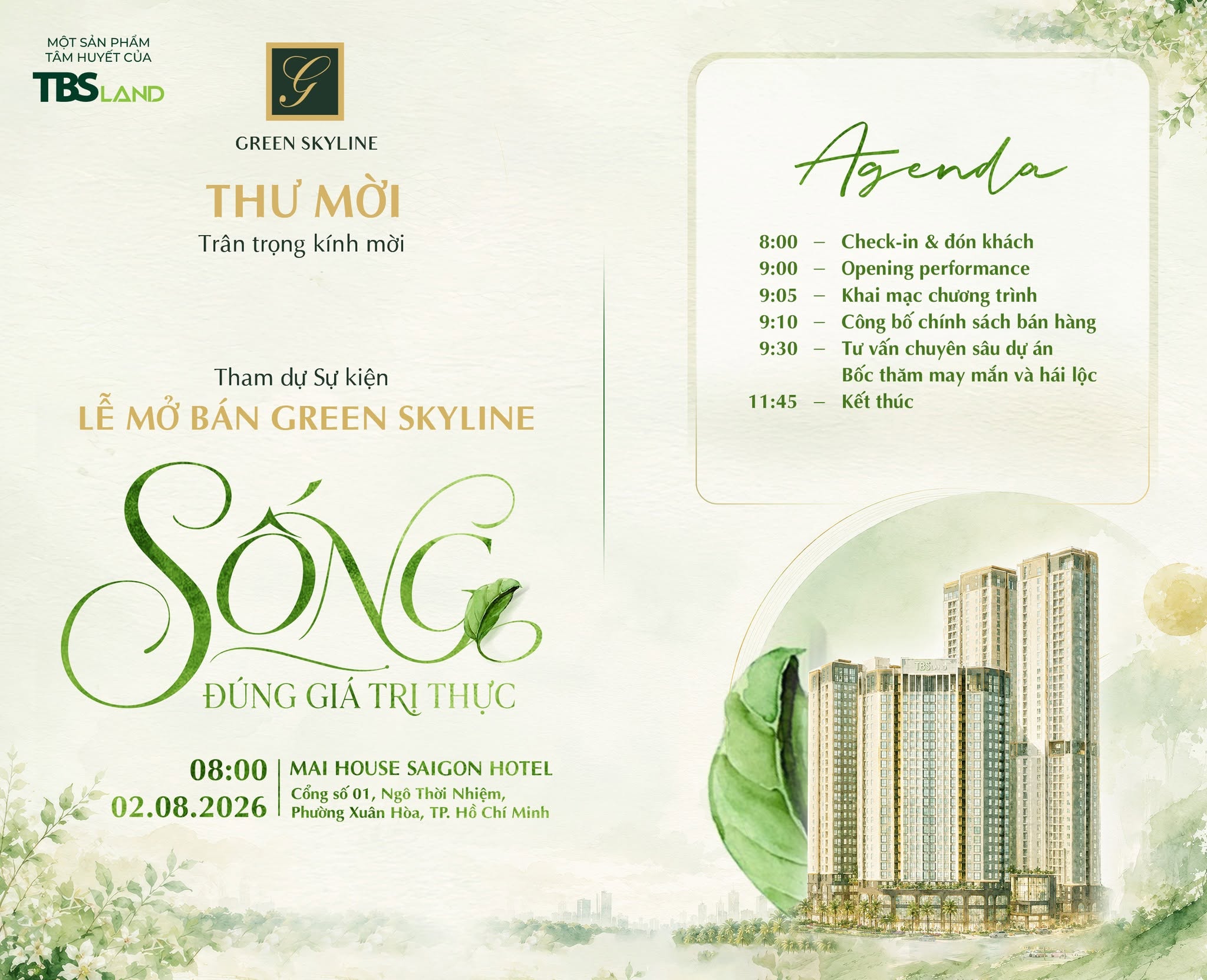 LỄ MỞ BÁN GREEN SKYLINE - SỐNG ĐÚNG GIÁ TRỊ THỰC